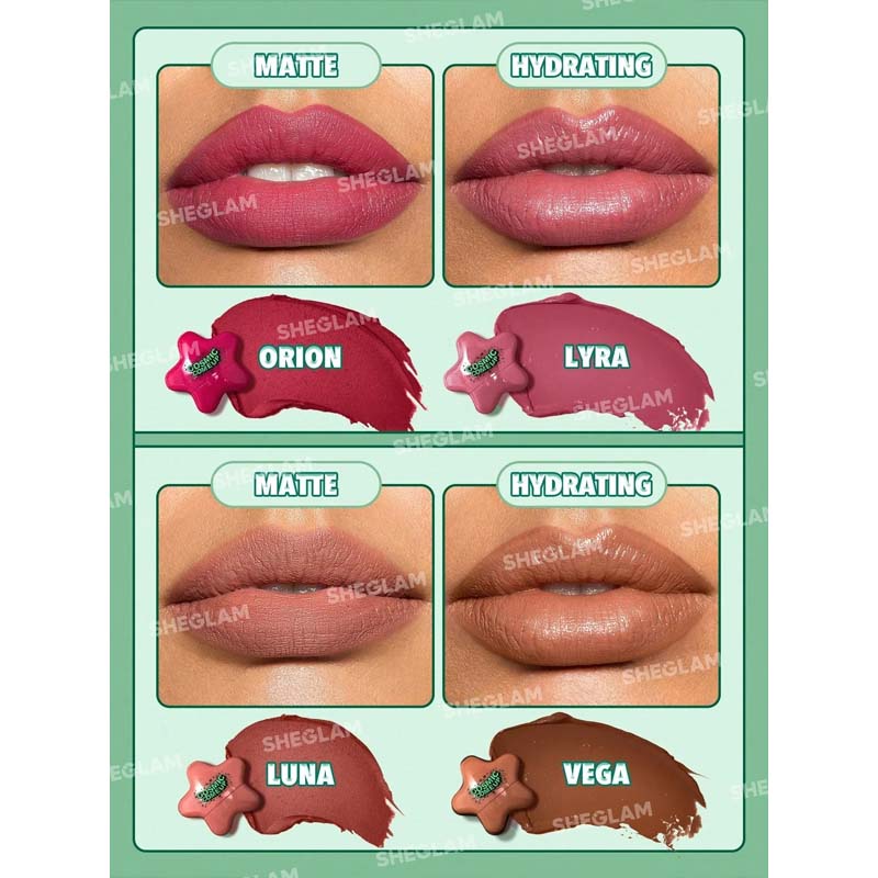 پک  رژ لب ستاره ای مینی سایز و 4 عددی شیگلم 3